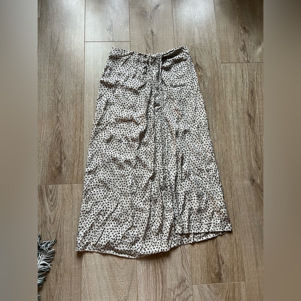 Silk Midi Skirt